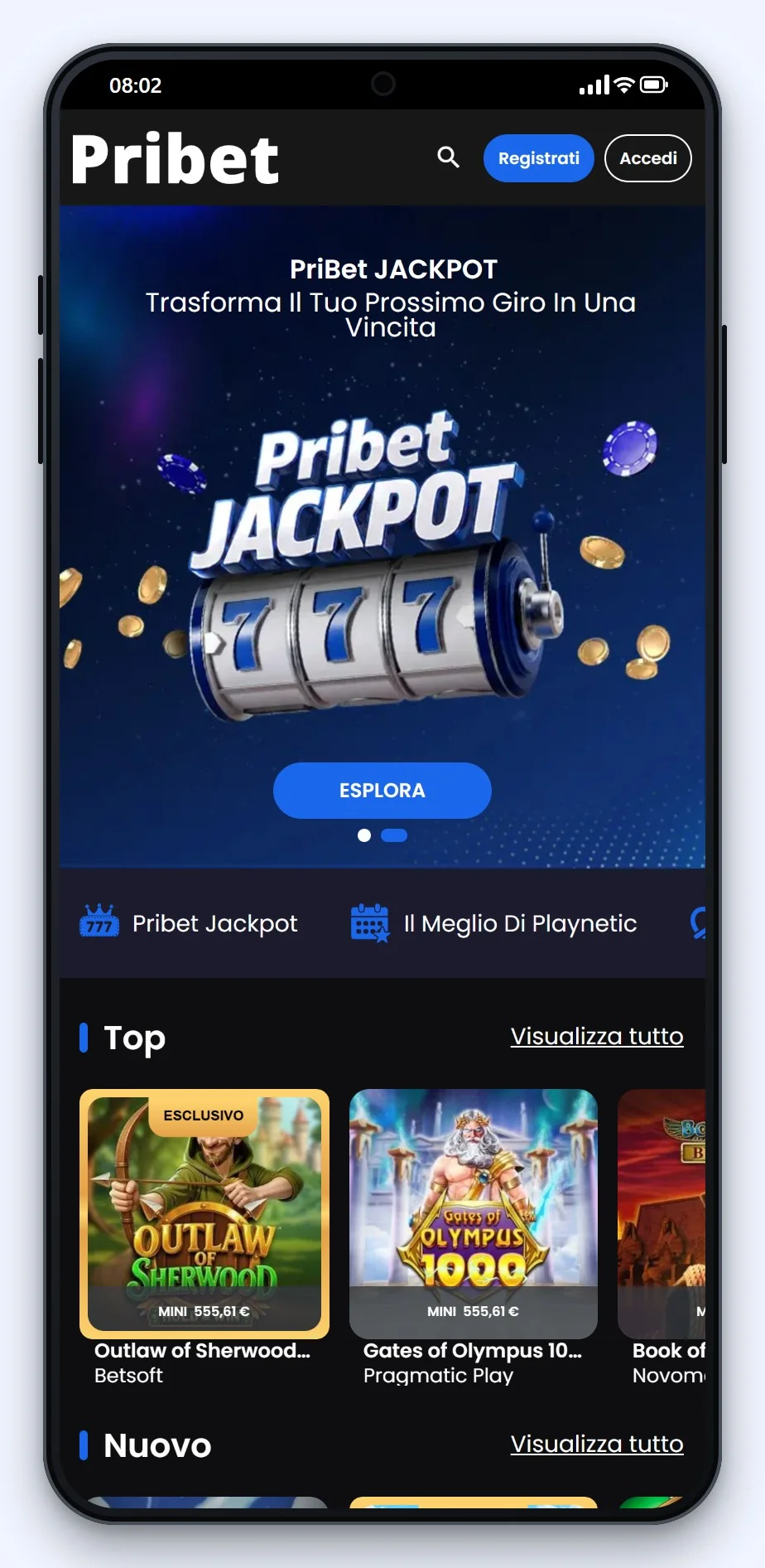 Pribet da smartphone, uno dei casino con neteller di questa pagina