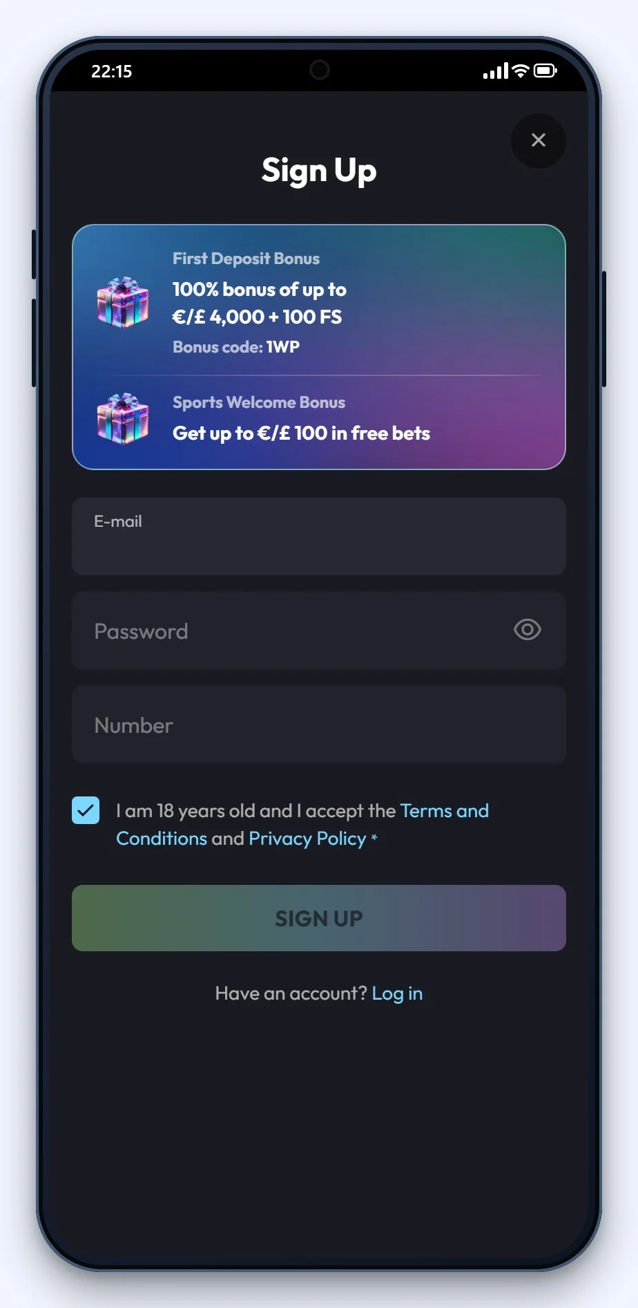 the WinPlace mobile site from our credit card betting sites comparison